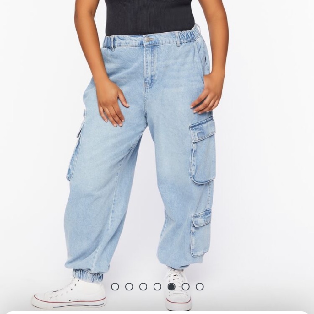Denim Cargo Joggers Forever 21+